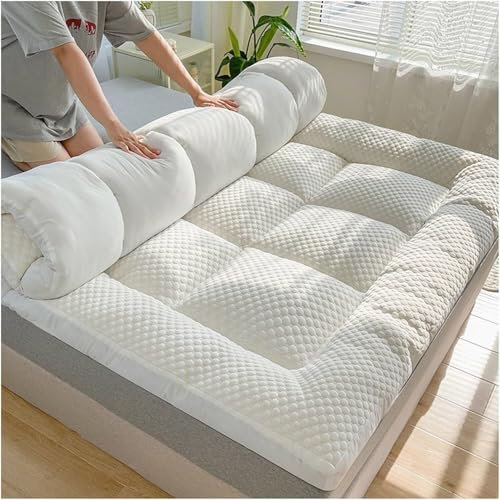 Japanische Tatami-Pad-Futon-Matratze - Verdickte Bodenmatratze For Den Schlafsaal Zu Hause, Tragbare, Faltbare Schlafmatte, Doppel-, Einzel-,Thai-Massage-,Gesteppte Bettmatratzen,Bodenliege,Gepolstert