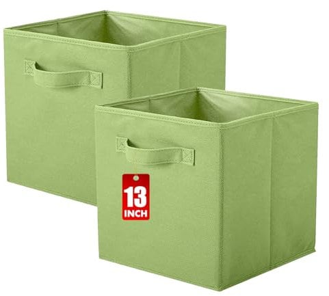 powerking Cube Storage Boxes, Foldable Fabric Storage Bins And Cloth Storage Organizer Drawer For Shelves, Closet And Toys Storage, 33 X 33 X 33 CM