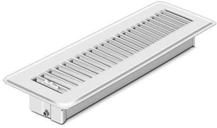 Rejillas de ventilación de suelo de 2 x 10 pulgadas, cubiertas de ventilación de aire térmico de metal resistente de 2 x 10 pulgadas con acabado a prueba de óxido para el hogar, oficina, pared,