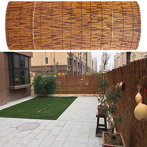 Brise-vue extérieur pour jardin, piscine et terrasse, motif végétal naturel, décoration écologique, taille personnalisable (100 x 600 cm)