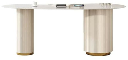 Moderner Eck-Computertisch mit hellem, integriertem Design für kleine Wohnungen, Massivholz, Schreibtisch (160 x 60 x 75 cm)