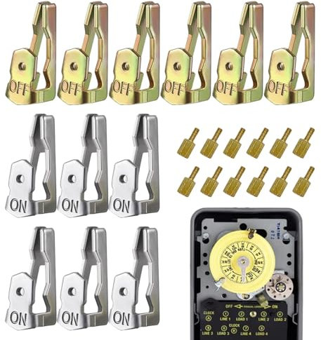 Trippers Temporizador para Piscina, Trippers Temporizador para Bomba de Piscina - 12X Trippers Timer Dial Reloj - Tripper Botón Temporizador Luz Tripper de Metal para Botón Temporizador Esfera Reloj