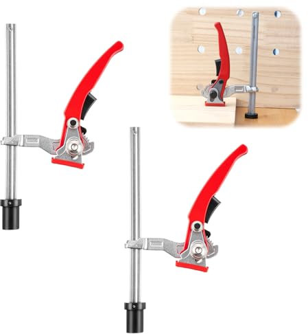 2 piezas de sujeción de 20 mm para mesas multifuncionales, abrazadera de palanca de sujeción bajadora, abrazaderas de mesa de aleación de aluminio, soporte de prensa de mesa para banco de trabajo