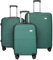 yonsly® Koffer Suitcase Set, Trolley Reisekoffer, Rollkoffer Handgepäck mit 4 Rollen 360°, ABS Hartschalen, Sicherheitsschloss, Weicher Gummigriff, 210D-Futter (3er Set, M,L&XL, Grün)