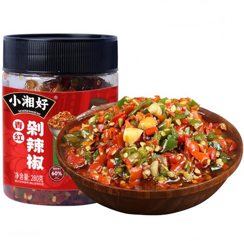 MKSDDF-Sauce Chili À L'ail - Pot De 280 G | Condiment Chinois Épicé | Convient Aux Végétariens | Idéal Avec Des Boulettes, Des Nouilles Ou Comme Trempette