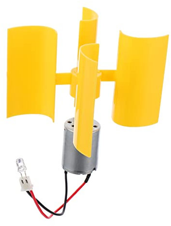 KONTONTY Generador Vertical Eólico Mini para DIY Herramienta Didáctica de Bricolaje de Aerogenerador bajo Consumo de Energía para Educación Científica
