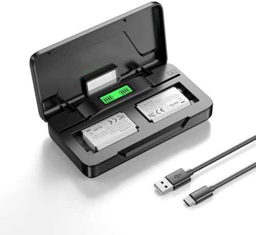 2 Stück Ersatzakku 1600mAh für NP-BX1 und tragbar Dual Ladegerät
