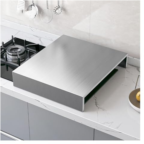 SHAARI Plaque De Recouvrement Pour Cuisinière À Gaz, Support En Acier Inoxydable Résistant Aux Rayures, Agrandissez Votre Cuisine(40x48x9cm,1.6mm)