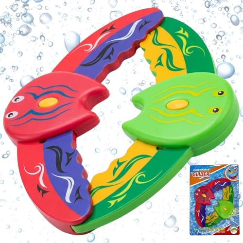 NiceNaiils 2 Pcs frite piscine Glider sous-marin, jouets de piscine, jouets de plongée jouets de piscine il suffit d'appuyer sur celui-ci sous la surface l'eau et il se déplace comme un petit poisson