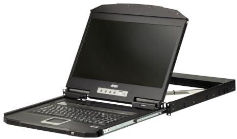 ATEN 1U Kurztiefe USB-HDMI-Konsole mit französischer Sprache, W128301399 (Einzelkonsole mit französischer Tastatur)