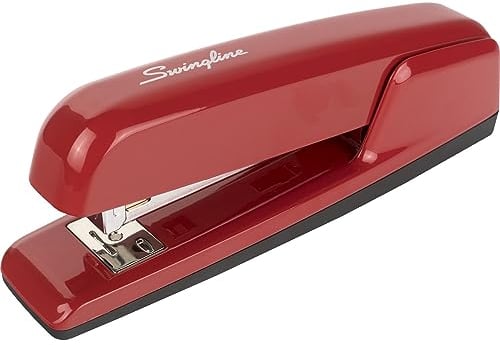 Swingline Heftgerät, 747 Tischheftgerät, 25 Blatt Kapazität, langlebiges Metallheftgerät für Schreibtisch, Rio Rot (74736)
