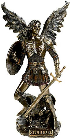 Ars-Bavaria Kulturen der Welt Christliche Figur Erzengel Michael mit Schwert und Schild