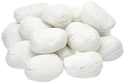 Coals 4 You - 20 Guijarros de Cerámica Blancos para Chimeneas de Bio-etanol y Gas