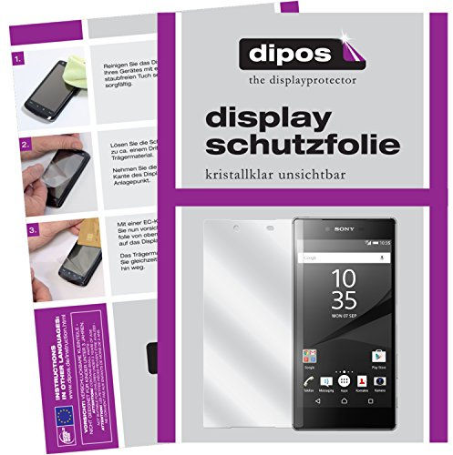 dipos 2x Displayschutzfolie klar für Sony Xperia Z5 Premium | Passt perfekt, Ultra-Dünn, kratzfest, blasenfrei, Case-Friendly, hüllenfreundlich, Fingerprint-kompatibel, selbstklebend