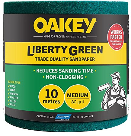 Liberty Green Sanding Roll 115mm x 10m Medium 80g