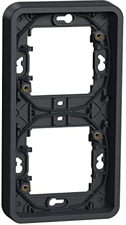 SCHNEIDER MUR34151 Rahmen 2-fach senkrecht - IP55 - IK08 - Mureva Styl grau
