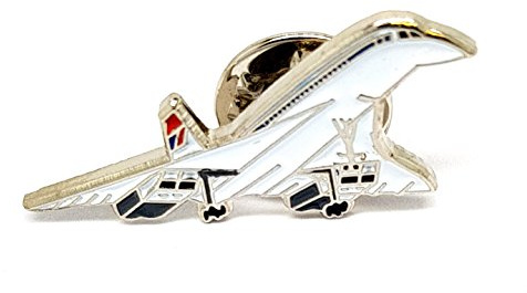 Anstecknadel aus Metall und Emaille, Motiv: Concorde-Flugzeug-Flugzeug-Flugzeug-Flugzeug-Liebhaber