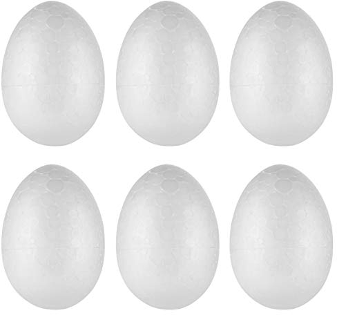 50 Stück Weiße Ostereier Ostereier Ornamente Osterbaumschmuck Spielzeug Styroporkugeln Kugel Basteln Schaumstoffkugel Schaumstoffbälle DIY Ostereier Kunststoff