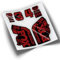 Autocollants fourche Fox 34 Factory 2021 Couleurs WP411 Rouge 031