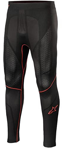 Alpinestars Ride Tech V2 Bottom Summer, Pants, Atmungsaktiv Thermoaktiv Funktionswäsche, Thermo Unterwäsche für Herren und Damen, Schwarz/Rot, Größe XS/S