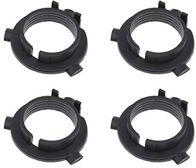 EMSea 4x Auto H7 LED Scheinwerfer Lampen Sockel Adapter Sockel Halter Halter Clips Schwarz Kompatibel mit KIA K3 K4 K5 Hyundai Coupe