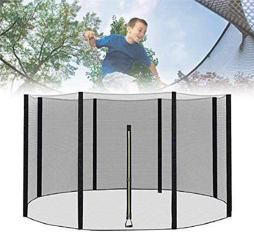 APJJ Outdoor Trampolin Netz 305 6 Stangen, Sicherheitsnetz Trampolin 305 366 396 430 8 Stangen, Kinder Garten Trampolin Zubehör Ersatzteile,427cm 8 stangen