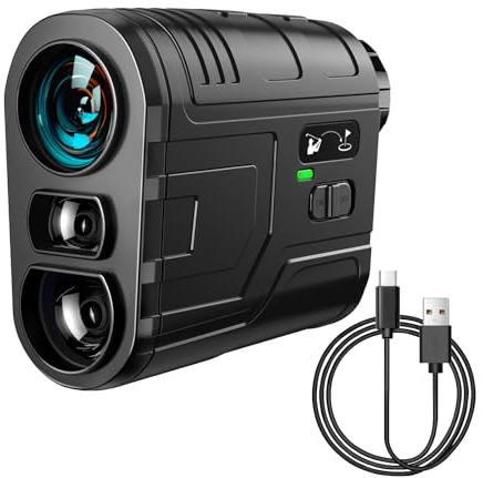 1200 Yards Range Finder Golf with Slope ON/OFF, Pin Lock Vibration | Rechargeable Golf Rangefinder with 7x magnification, High definition transparent screen