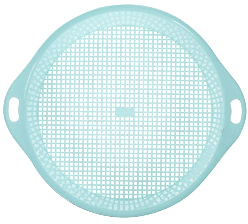 DOITOOL Sieve Garden Potting Mesh Garden Sifter Mix Soil Filter Composy Soil Stone Mesh Gardening Tool, Sky-blue, 1pcs