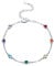 YEESIA Chakra Fußkettchen Sterling Silber Herz Chakra Fußkettchen 7 Chakra Sommer Strand Fußkettchen Link Hot Wife Knöchel Armband Geburtstag Weihnachten Geschenke für Frauen Frau Freundin