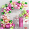 Luftballons Girlande Tropic Hawaii Party Luftballons Girlande Kit mit Palmen Blätter Heiß Rosa Hellgrün Roségold Geburtstag Dekoration für Frauen Sommer Strand Tropische Flamingo Babyparty Hochzeit