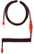 Kraken Black & Red Coiled Keyboard Cable - Artisan Red Coiled USB C Cable with Aviator Connector for Mechanical Gaming Keyboards (BRED)