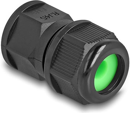 DeLOCK Durchführungskupplung für RJ45 Netzwerkkabel IP67 SW