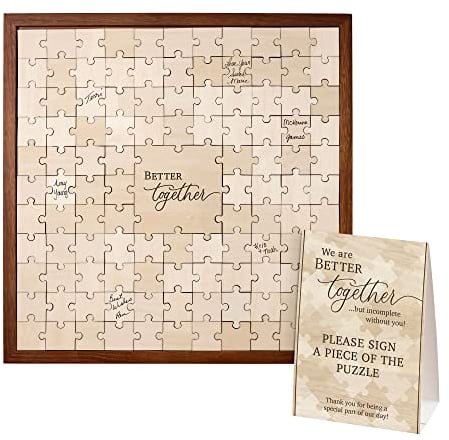Lillian Rose Puzzle Guest Book for an Alternative Wedding Guestbook, One Size, Clear