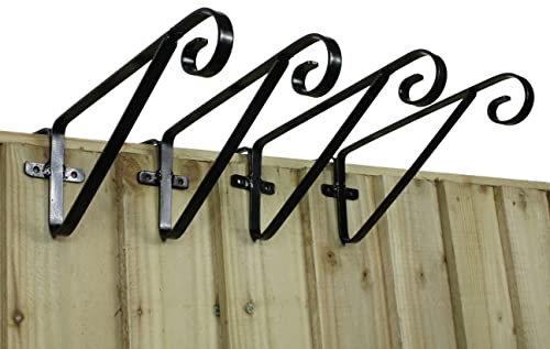 Hanging Basket Brackets for Wooden Garden Fence Panels FB24 (Set of 4) MyGardenGreen