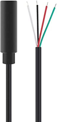 YSJJZRL 3.5mm Prise mâle à 4 Broches Fil Nu extrémité Ouverte TRS 4 pôles stéréo 3.5mm Prise Jack connecteur câble Audio (0.3M,Femelle-4 pôles)