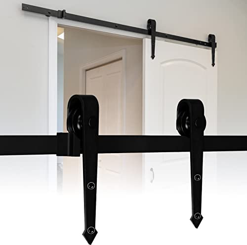 Jopassy Schiebetürbeschlag 363cm - 12FT, Schiebetür Schiene bis 200kg, Schiebetürsystem, Schiebetürbeschläge, Schiebetüren Schiebetürsystem, Pfeil