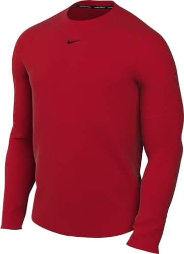NIKE FB7919-657 M NP DF TIGHT TOP LS Sweatshirt Men's UNIVERSITY RED/BLACK Size L