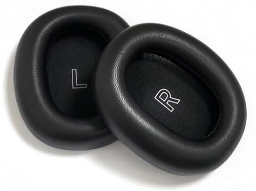 Palumma Sheepskin Leather Earpads Headphone Replacement Ear Pads Compatible with Bang & Olufsen Beoplay H95 ANC, Ear Cushions with Soundproof Memory Foam, Black