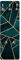 Bilderwelten Garderobe Abstrakt 105cm x 34cm Türkis Gold Modern Garderobenhaken Garderobenpaneel Flurgarderobe Flur-Möbel Wandgarderobe Holz