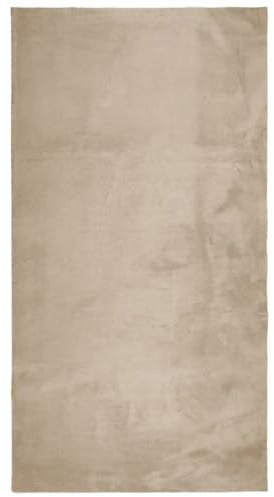 vidaXL Teppich HUARTE Kurzflor Weich und Waschbar Sandfarben 80x150 cm