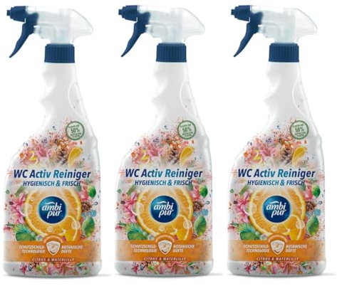 Ambi Pur WC Aktiv Reiniger Spray Citrus & Waterlilly 750ml (3er Pack)