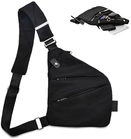 YAOZUP Diebstahlsichere Reisetasche, Multi-Pocket Brusttasche für Damen Herren, Anti Diebstahl Tasche Diebstahlsichere Tasche für Wandern Joggen