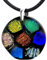 miyou - Collier Murrina Veneziana en verre de Murano - Chaîne en argent 925 avec pendentif en verre de Murano véritable fait à la main - Bijou élégant pour femme - Design vénitien traditionnel