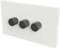 SAMOTECH UK WIFI Smart DIMMER No neutral wire required, compatible with Alexa, Google, Tuya, Smart Life - White/Grey 3-Gang