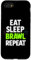 Hülle für iPhone SE (2020) / 7 / 8 Eat Sleep Brawl Repeat Lustiges Videospiel