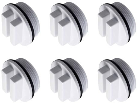 Psdndeww Pool-Ablaufstopfen mit Gewinde, geeignet für Profis, 6 Stück