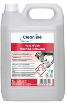 Cleanline Machine Dishwasher Detergent for Hard Water, 5L, High Performance, Automatic Dosing, Excellent Soil Removal