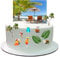 Tropical Beach Palm Tree Themed Edible Wafer Paper Cake Topper Scene