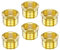 Aitsite Reductor de latón de 1/8 a 1/4 pulgadas, accesorio de reducción de rosca con hexagonal, rosca exterior de 1/4 pulgadas x rosca interior de 1/8 pulgadas, para conexión de tubería (6 unidades)