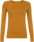 FASHION MY LOVE Women Ladies Long Sleeve Round Neck Plain Top Stretchy Casual Summer T-Shirts Basic Slim fit Tee Tops UK Plus Size 8-26 Mustard
